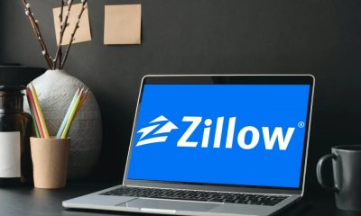 Zillow landing page on laptop