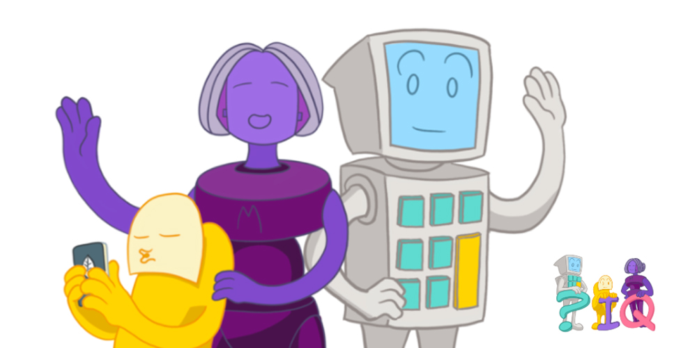 Choice IQ robots, designed to help identify strengths and stress in self-guided career coaching.