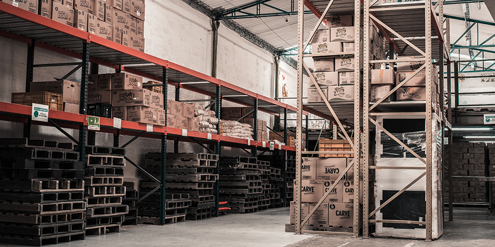Warehouse storage space with