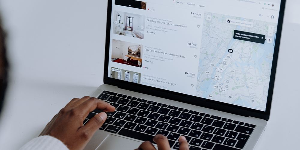 A digital map open on a computer, where one has to be wary of deepfake images.
