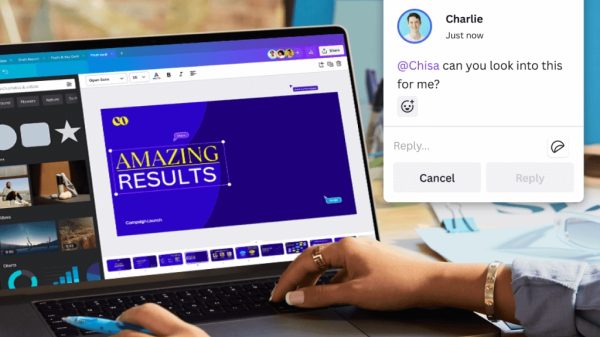 Canva Worksuite on computer