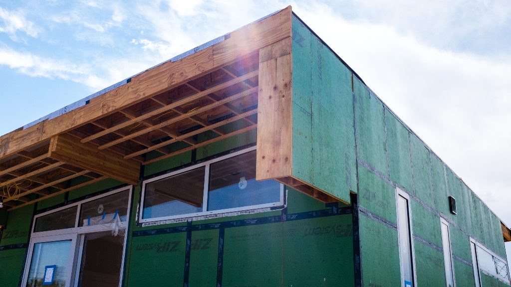 home being built representing homebuilders in a housing marketing bust