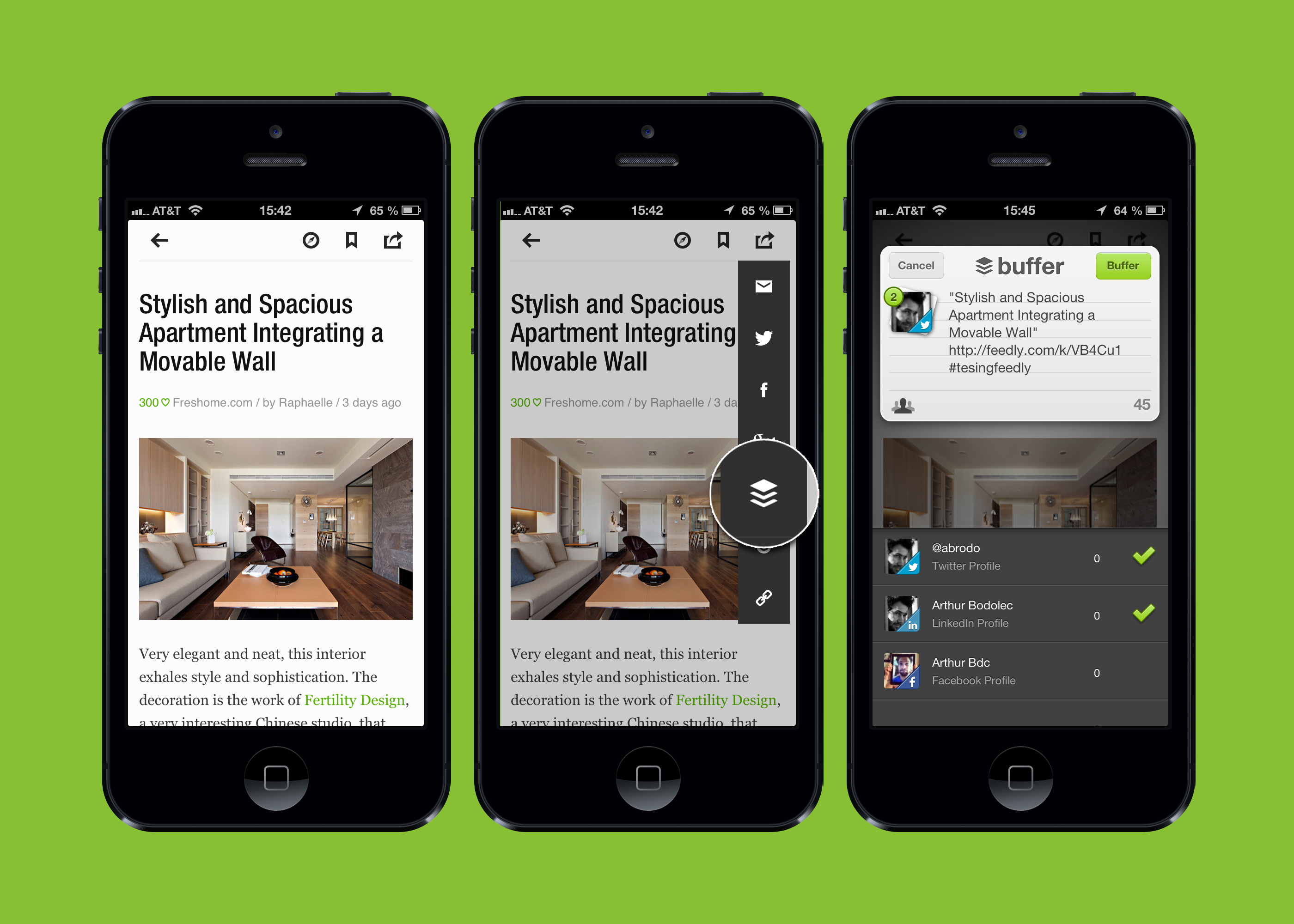 buffer feedly
