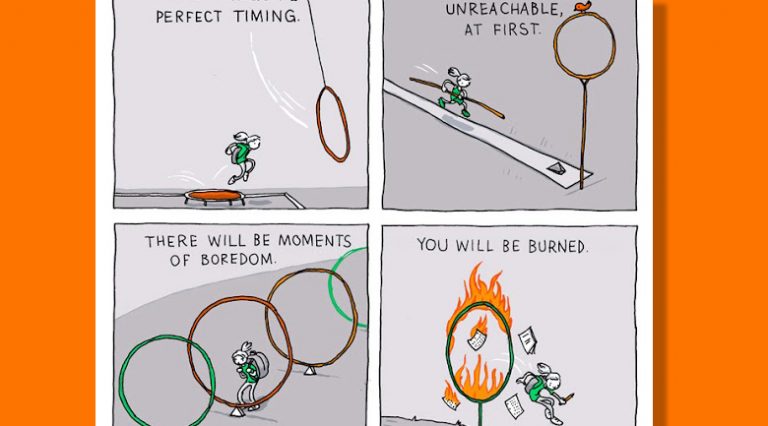 Message to new college graduates about jumping hoops