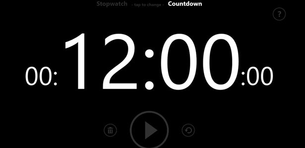 On screen timer countdown