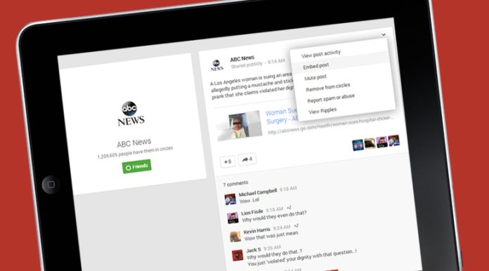 google plus embed