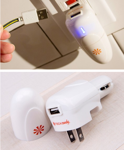 ac dc wall car adapter combo