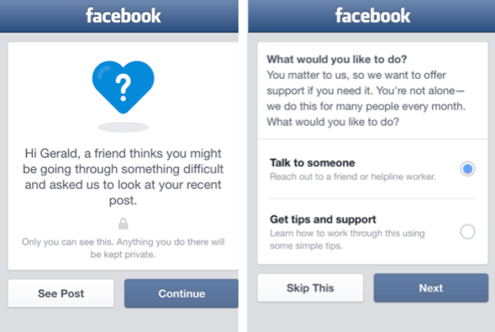 Facebook suicide prevention tools Facebook suicide prevention tools