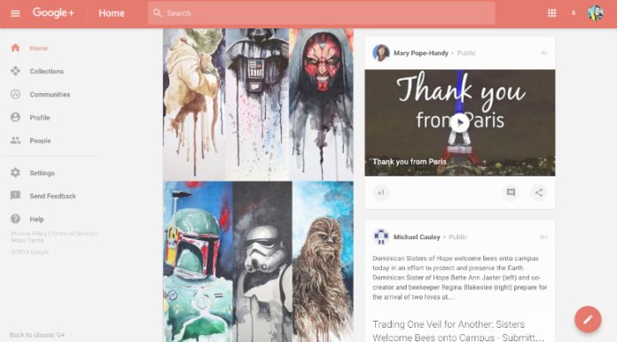 google plus floating action button