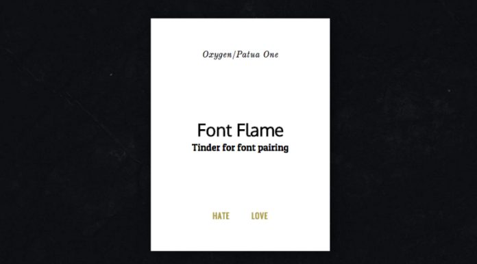 font flame