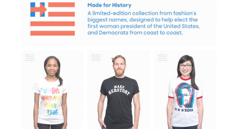 Hillary Clinton markets designer tees for big bucks