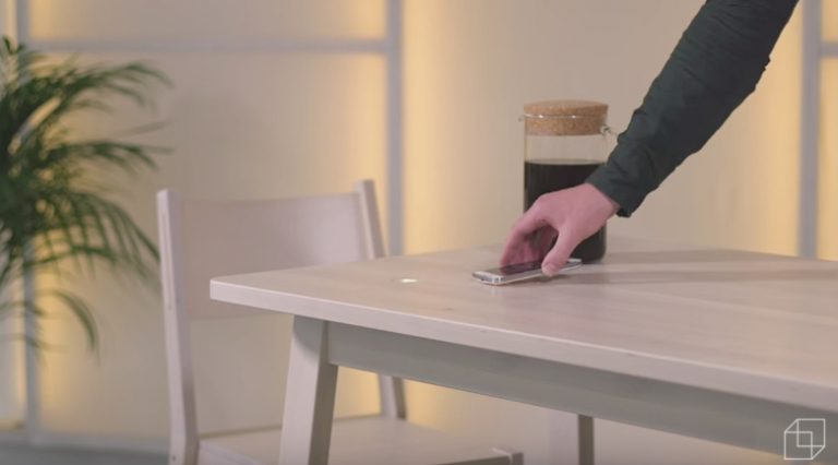 IKEA table uses heat left behind from your coffee mug to charge your phone