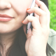 woman smartphone calling