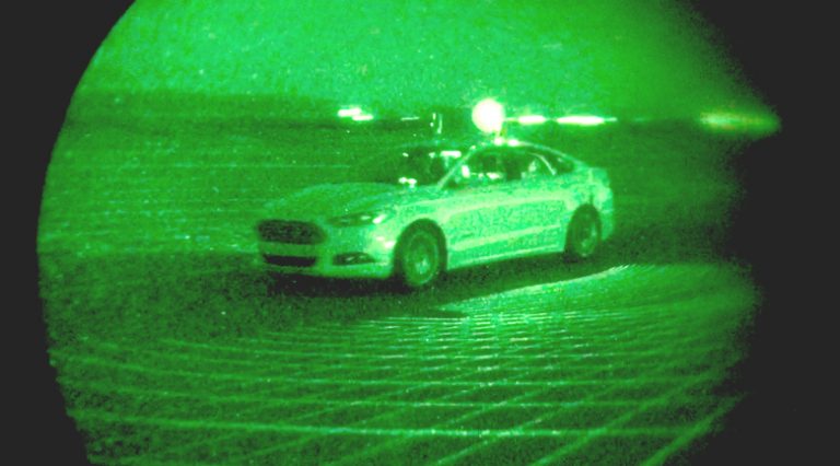Ford tests their self driving (autonomous) car in the complete dark