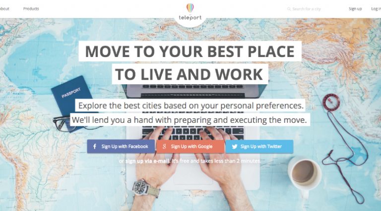 Teleport helps you find the best place for you to live AND work