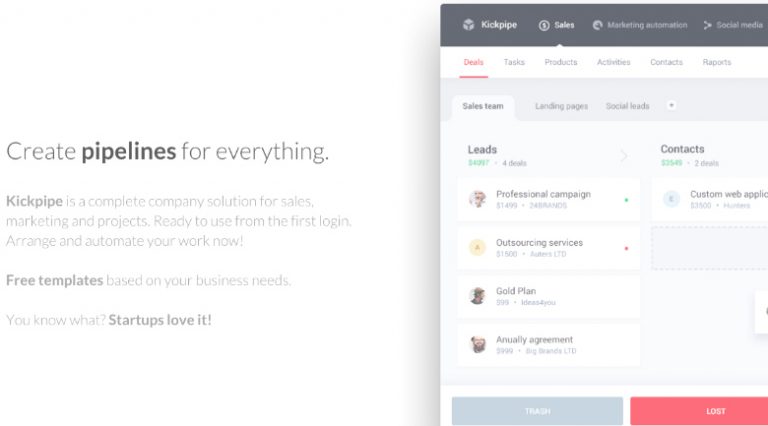 Kickpipe is for anyone that sells anything to anybody