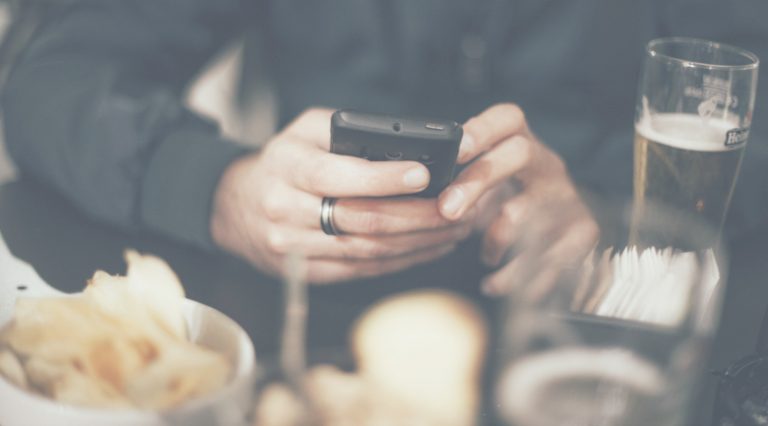 smartphone typing ceo social media