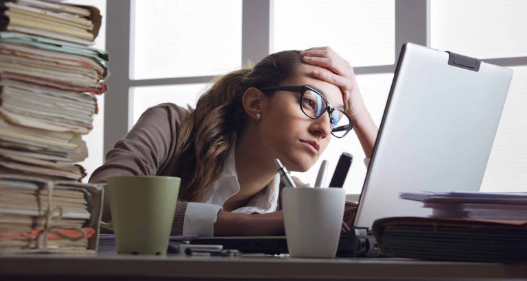 stressed overworked employee