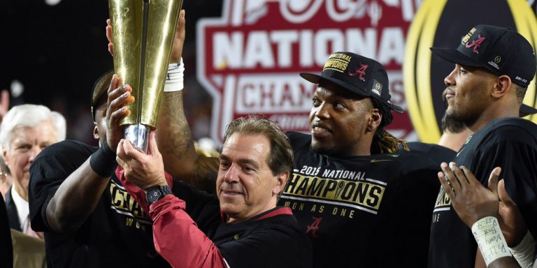 nick saban trophy process