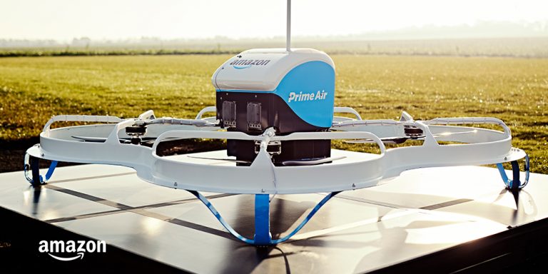 One of Prime Air's drones ready for test flights.