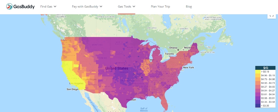 GasBuddy Map