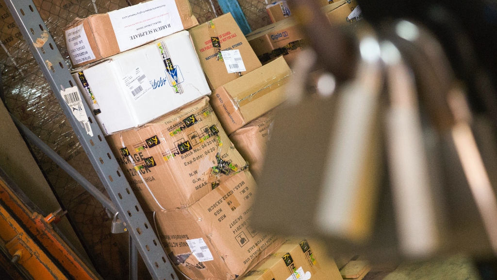 boxes representing supply chain and black market boxes representing supply chain and black market