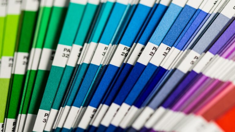 Color swatches representing pantone's 2023 color of the year - magenta